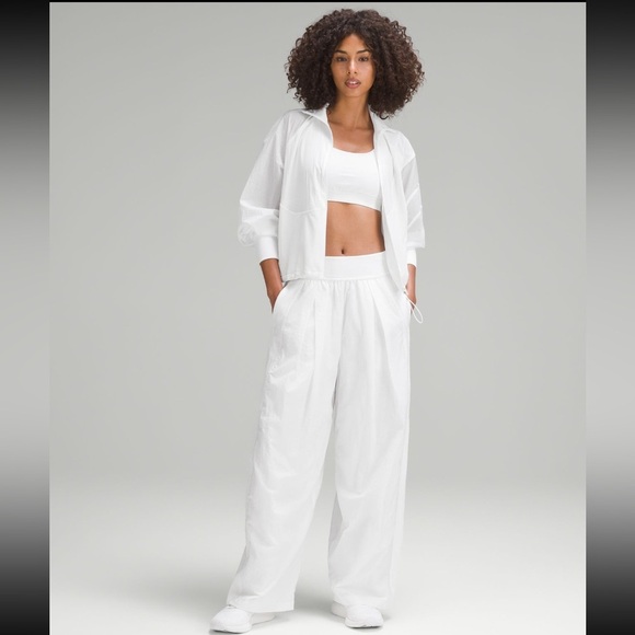 NWT Lightweight Tennis Mid-Rise Track Pant Full Length / WHITE - Picture 2 of 5